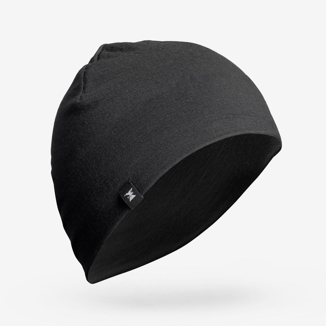 Gorro de trekking lana merina, MT500 negro