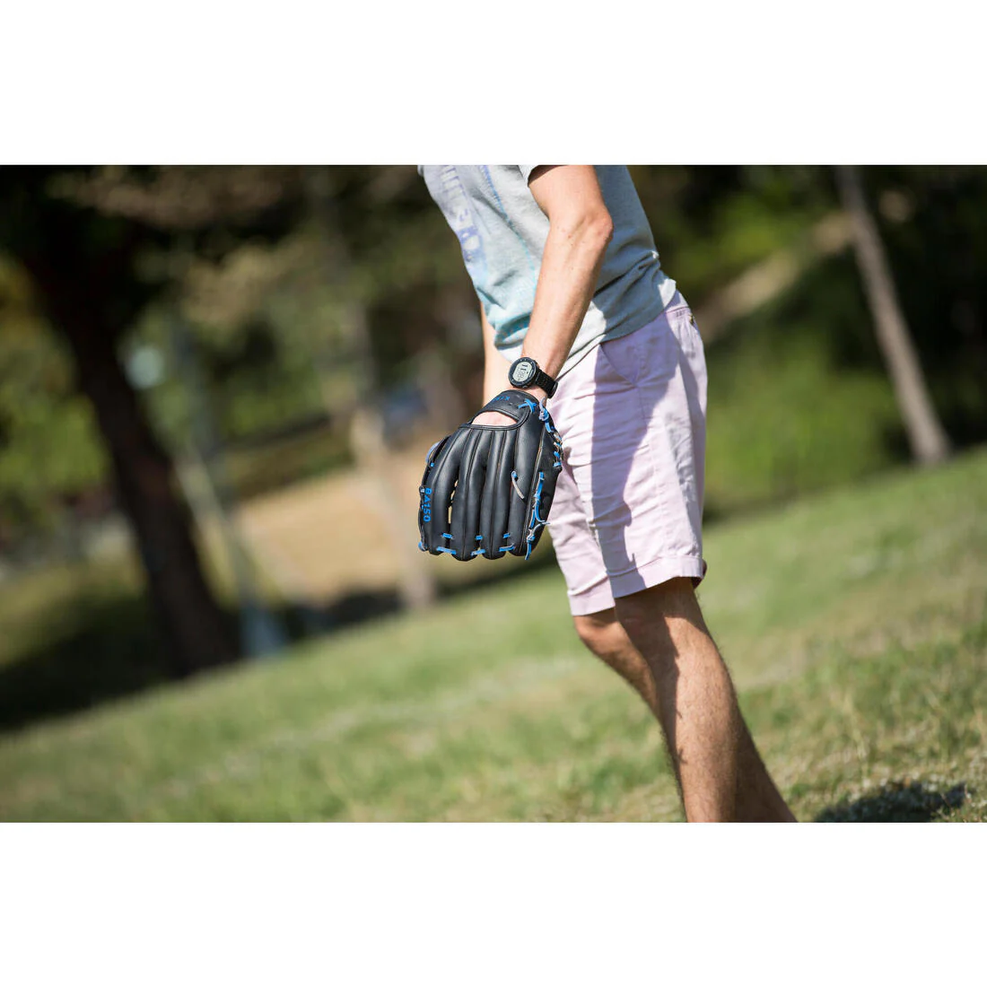 Guante Béisbol Kipsta BA150 mano derecha Negro Azul - Image 9