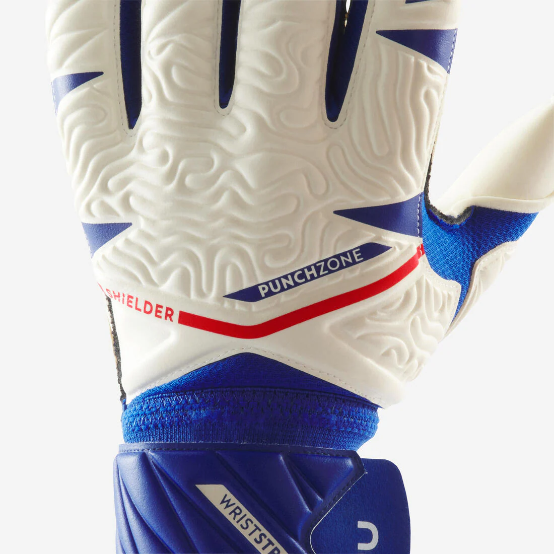 Guantes de portero F500 Viralto Shielder blanco/azul Adulto - Image 6