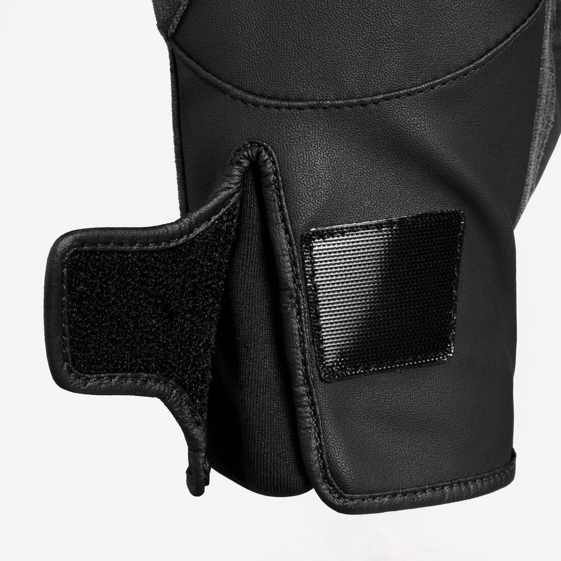 Guantes equitación fouganza 500 niños negro y gris - Image 5