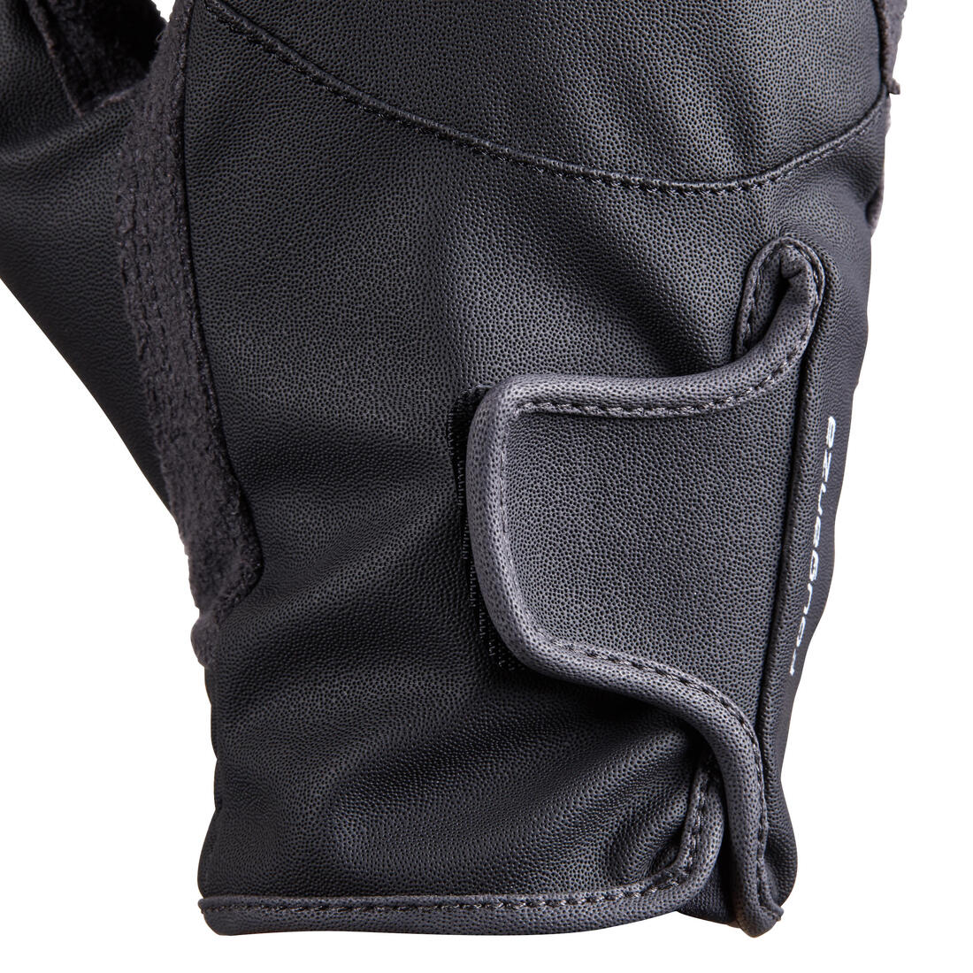 Guantes equitación fouganza 500 niños negro y gris - Image 6