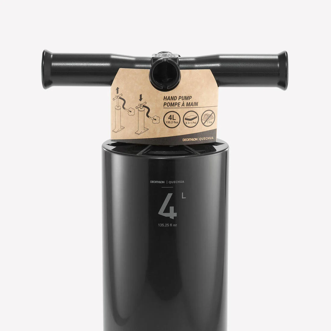 HInchador de mano doble acción para colchones 4L Quechua Hand Pump Comfort - Image 2
