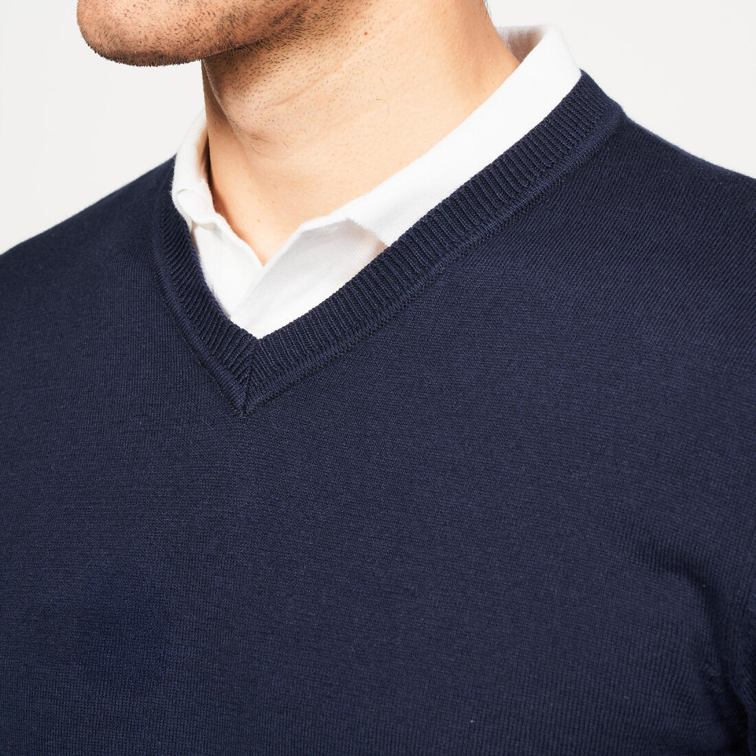 Jersey de golf 100 % algodón cuello en V hombre, MW100 - Image 5