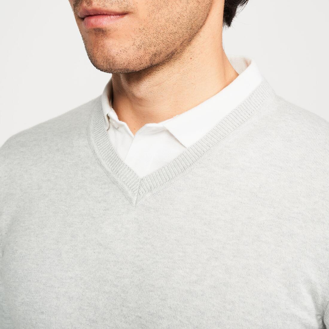 Jersey de golf 100 % algodón cuello en V hombre, MW100 - Image 6
