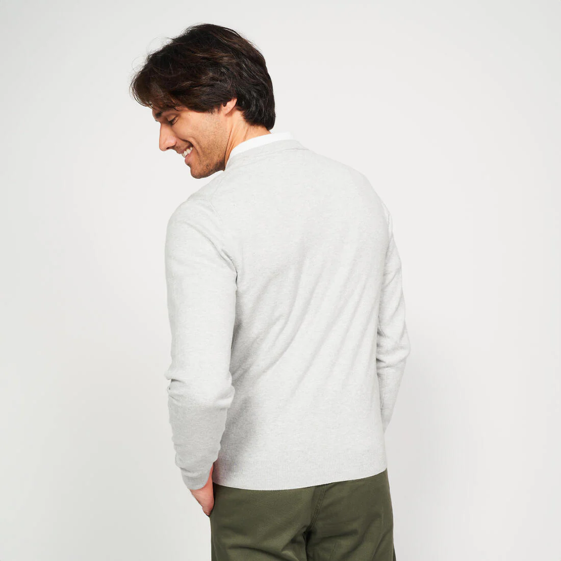 Jersey de golf 100 % algodón cuello en V hombre, MW100 - Image 7