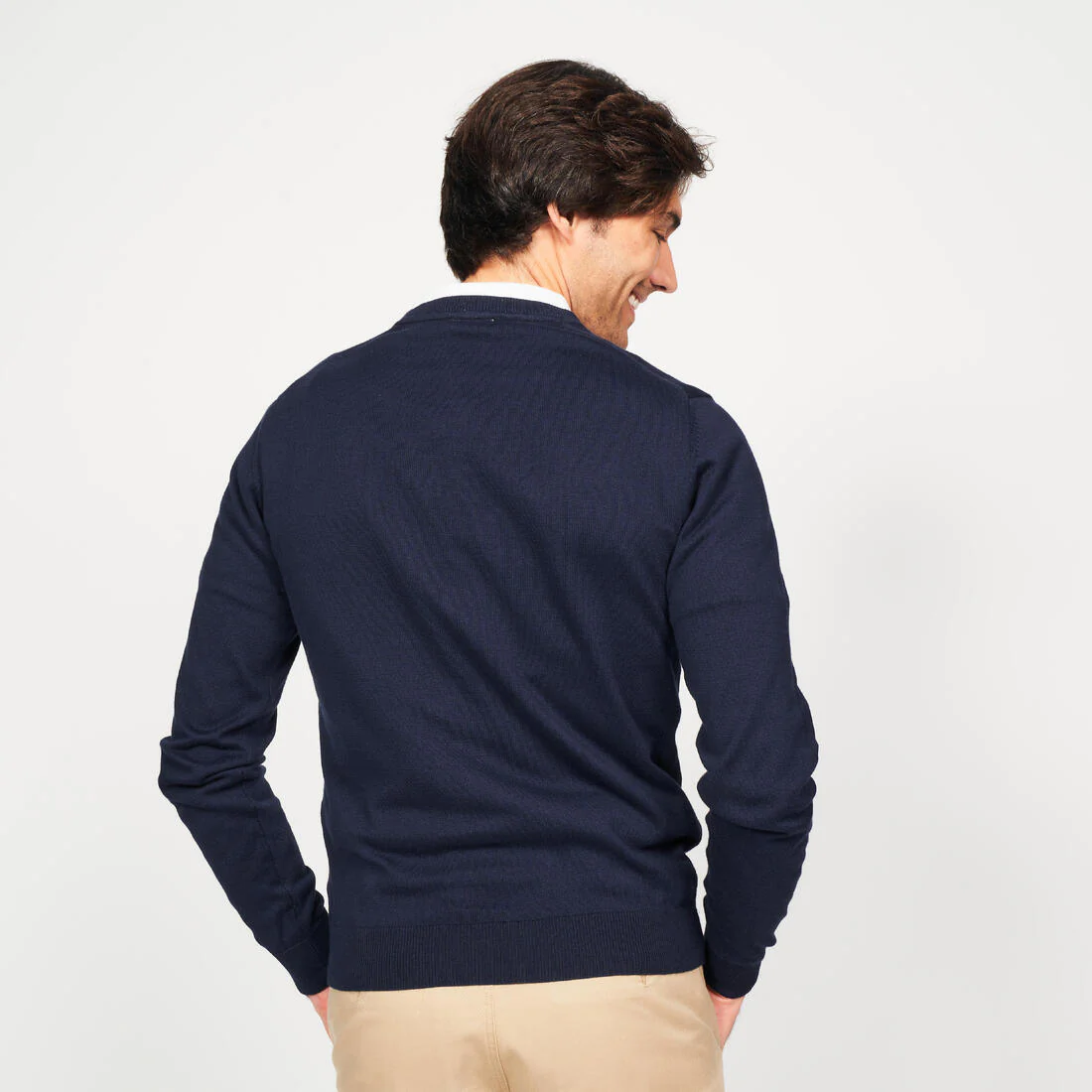 Jersey de golf 100 % algodón cuello en V hombre, MW100 - Image 8