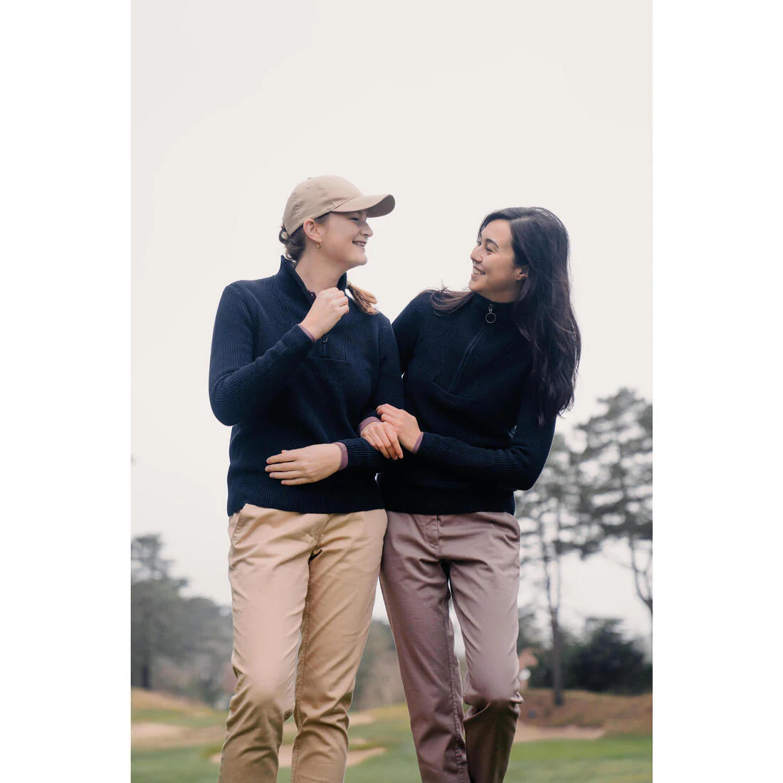 Jersey de golf con cremallera mujer, MW500 marino - Image 9