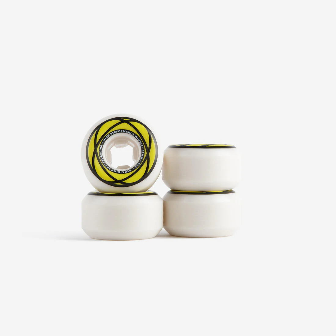 Juego de 4 ruedas de skateboard color marfil forma cónica tamaño 52 mm, 99A. - Image 3