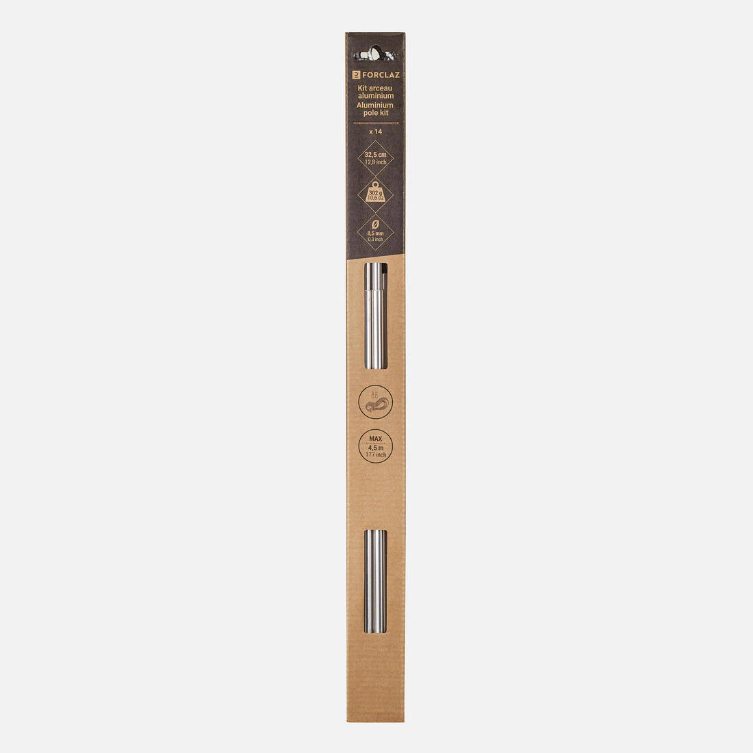 Kit de varillas de aluminio 4,5 metros Ø 8,5 mm x14 unidades de 32,5 cm Quechua - Image 2