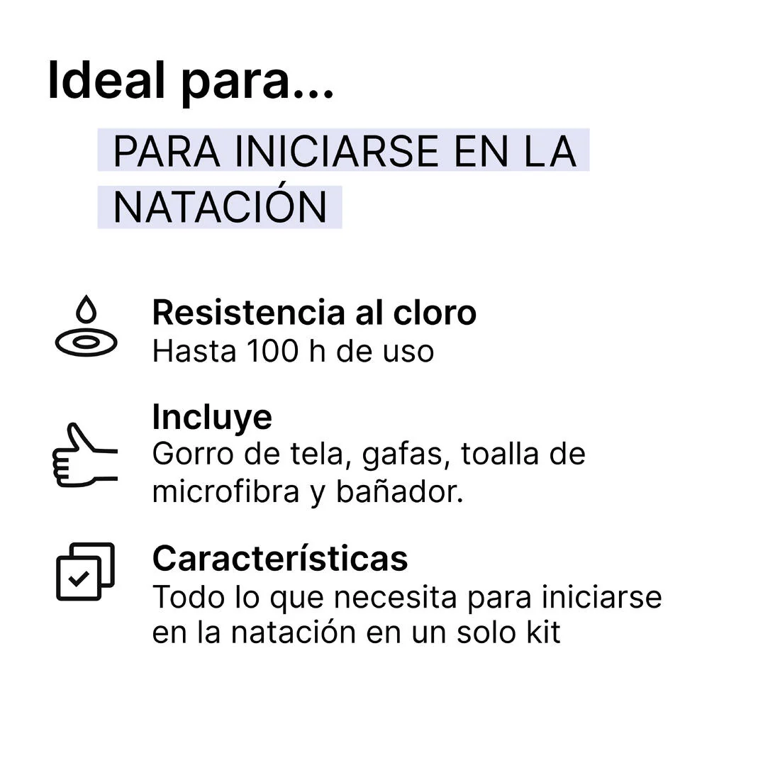 Kit natación Niña Iniciación: bañador, gafas, gorro, toalla, bolsa - Image 2
