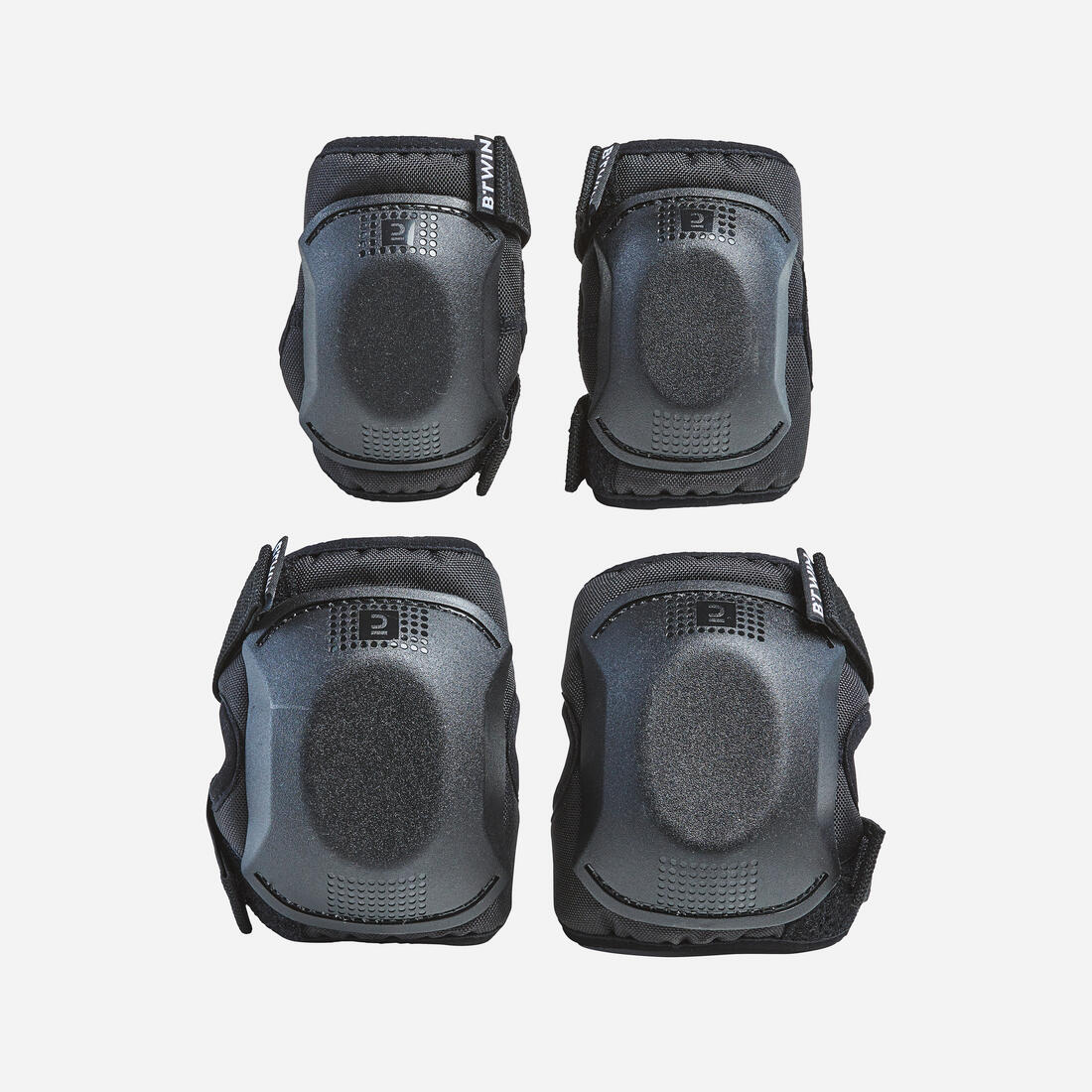 Kit Protección Bici Codos + Rodillas Negro Talla Única 3-6 Años