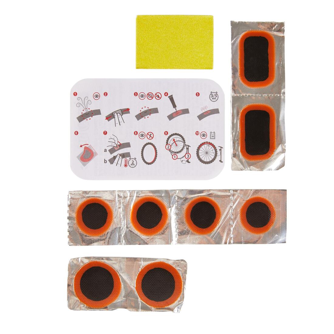 KIT REPARACIÓN PINCHAZOS CÁMARA DE AIRE PARA BICICLETA (8 PARCHES + LIJA) - Image 3
