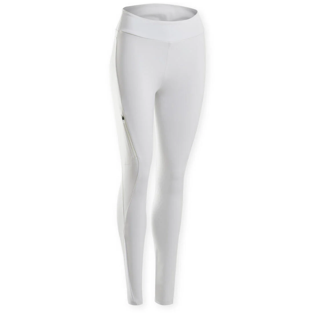 Leggings Competición Equitación 500 Fullgrip Mujer Blanco - Image 7