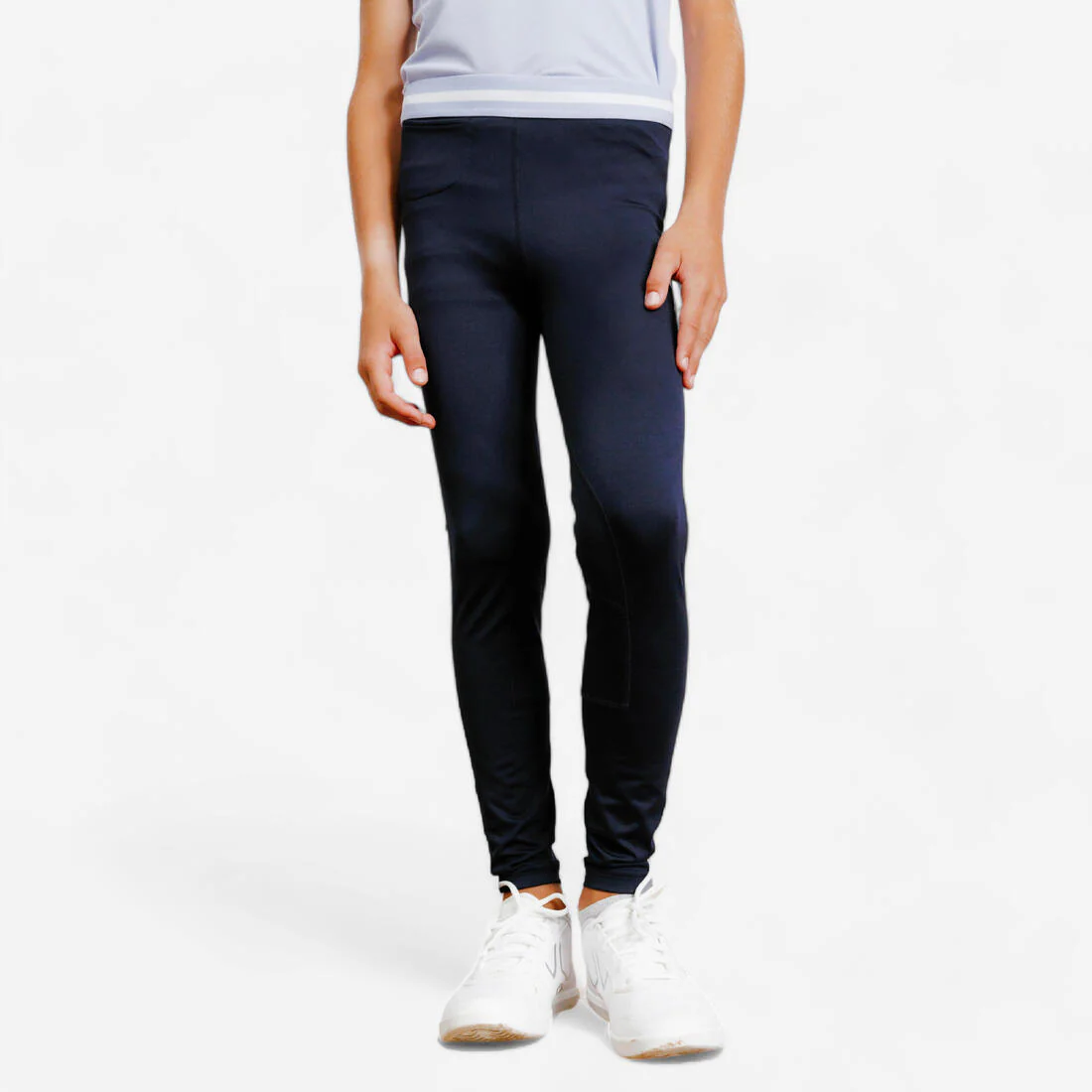 Leggings Equitación 100 Niños Azul Marino-Violeta Lavanda Ligeros