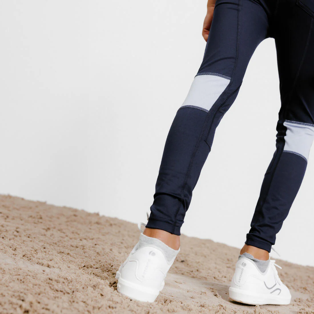 Leggings Equitación 100 Niños Azul Marino-Violeta Lavanda Ligeros - Image 8