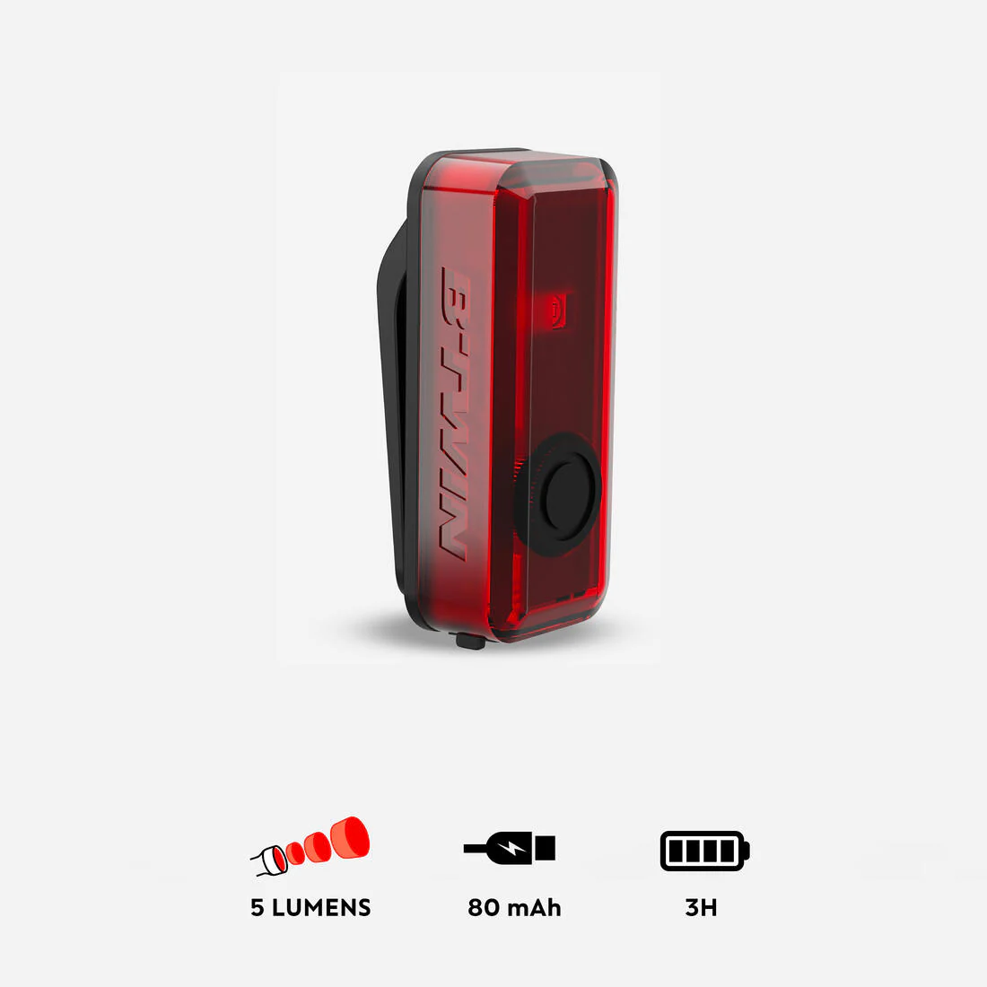LUZ BICICLETA LED CL 100 TRASERO ROJO USB - Image 6
