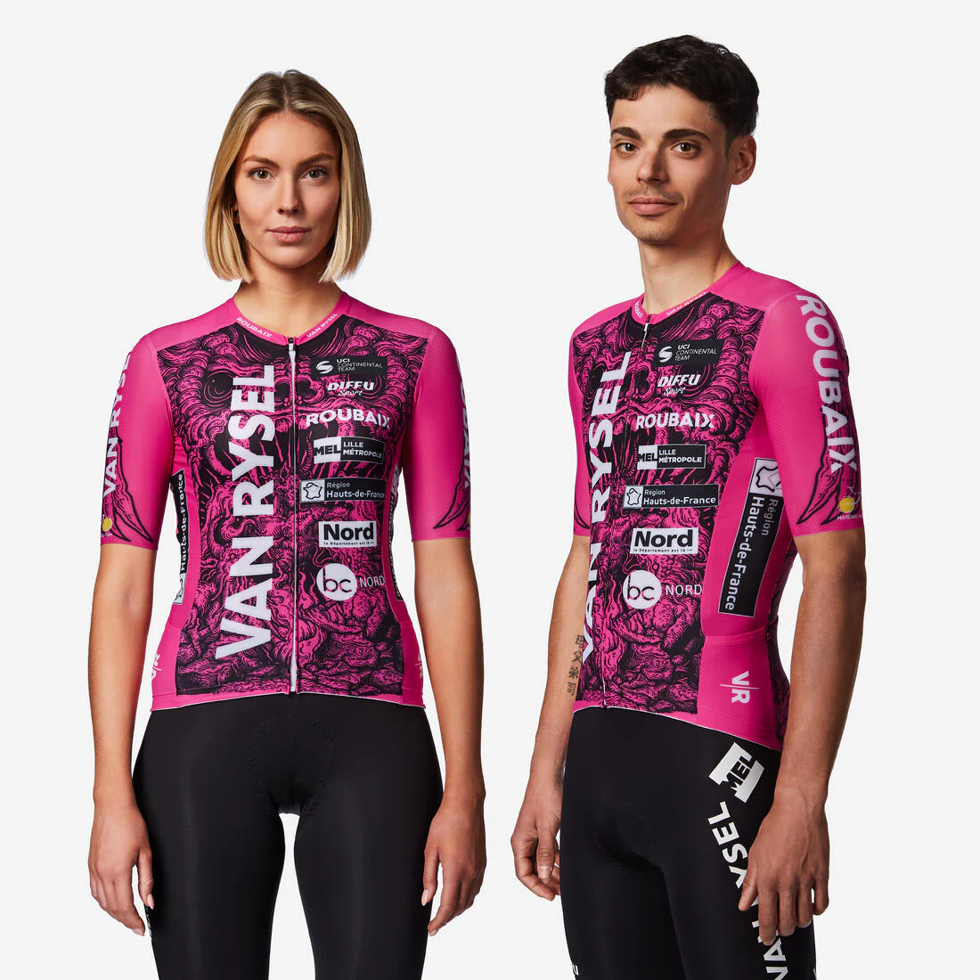 Maillot Ciclismo Carretera RCR-R Van Rysel Roubaix Manga Corta Réplica