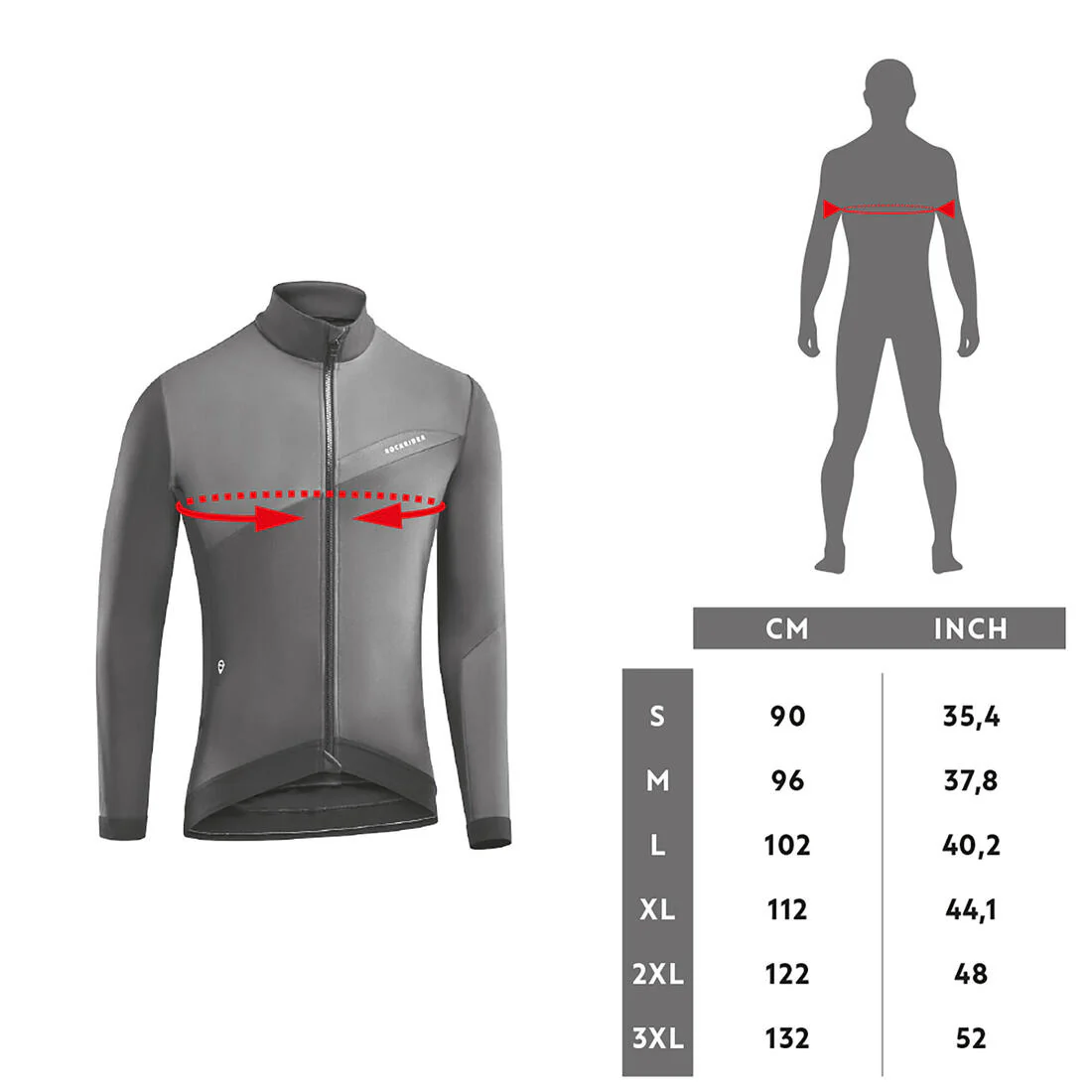 Maillot ciclismo MTB manga larga entretiempo hombre Rockrider Xc azul - Image 4