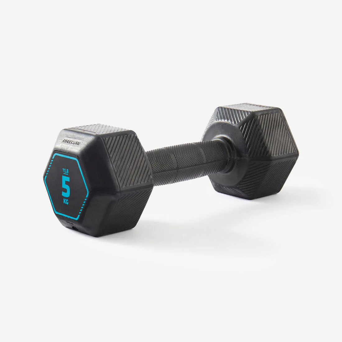 Mancuerna 5 kg hexagonal dumbbell musculación cross training Corength