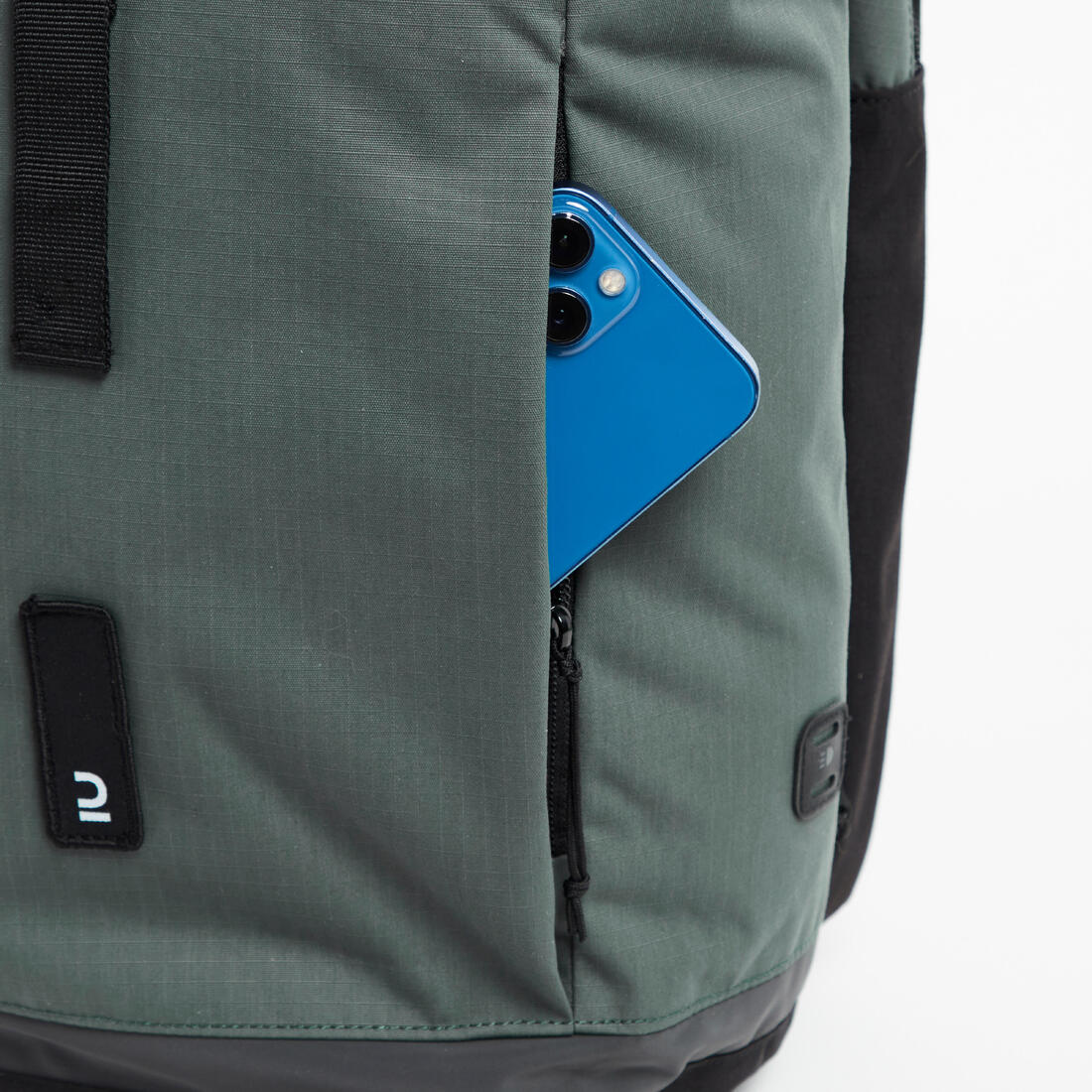 Mochila/Alforja Doble Para Portaequipajes Bici Verde Gris 27 Litros - Image 9