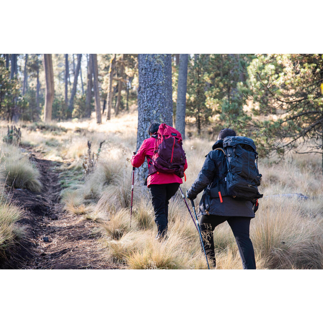 Mochila de montaña y trekking 50L Mujer Simond MT100 Easyfit. Funda impermeable - Image 26
