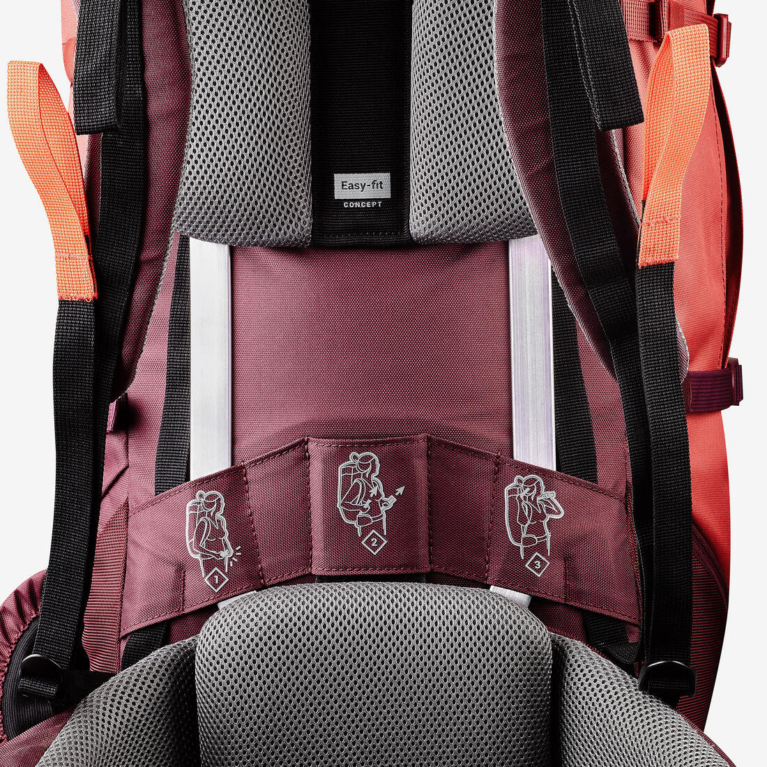 Mochila de montaña y trekking 50L Mujer Simond MT100 Easyfit. Funda impermeable - Image 4