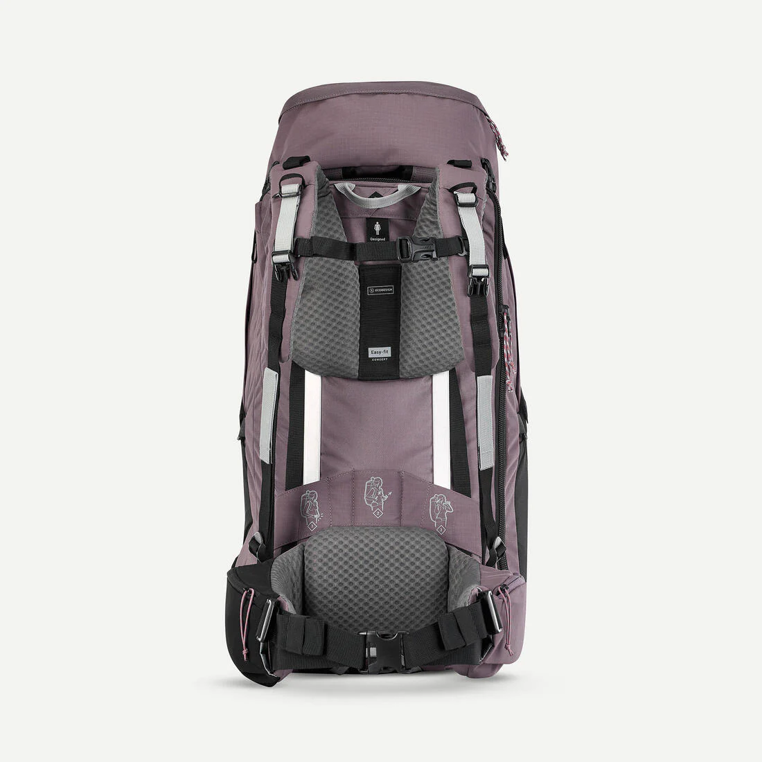 Mochila de montaña y trekking 60+6L Mujer Forclaz Travel 900. Funda impermeable - Image 7