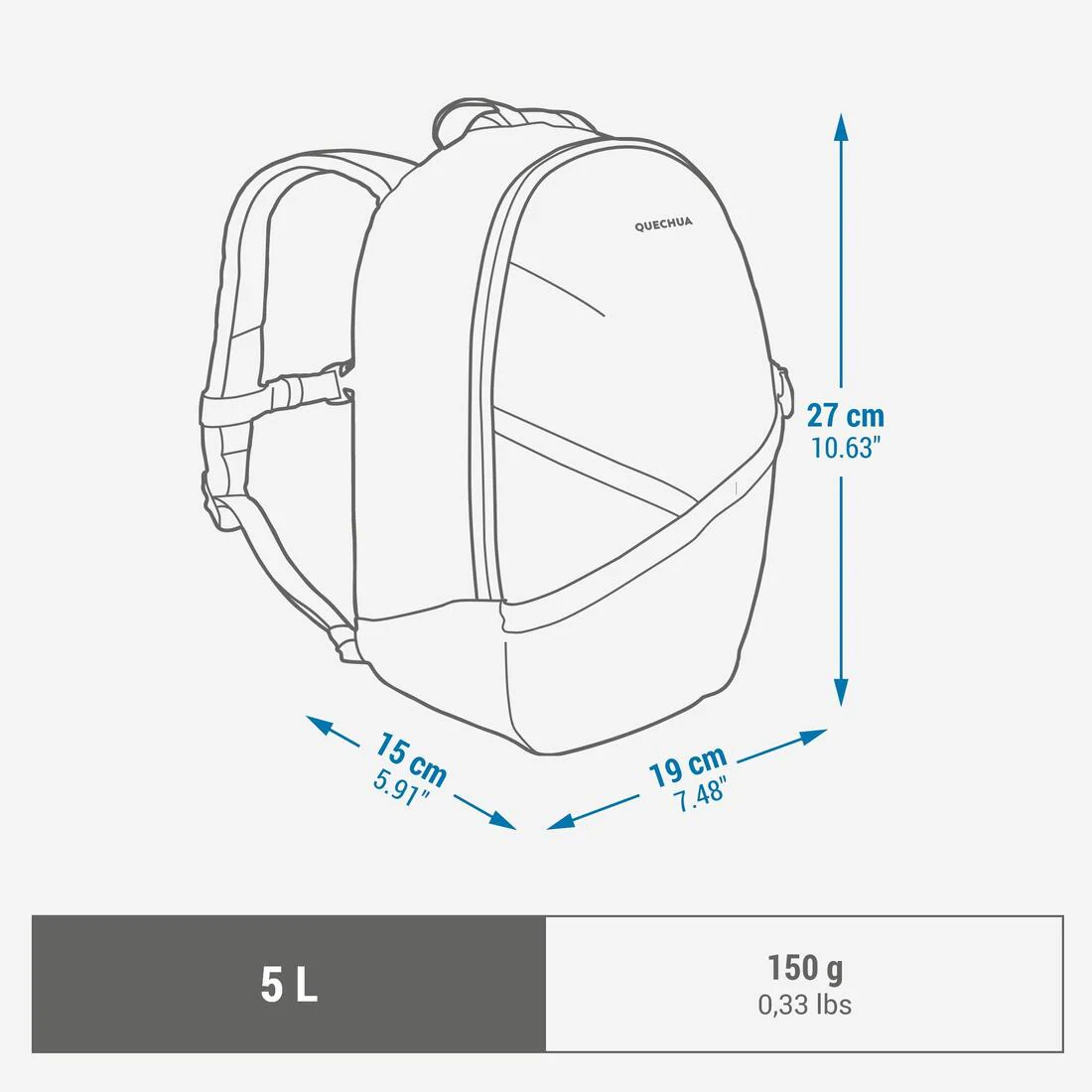 Mochila de montaña y trekking Niños 5L Quechua MH100 - Image 10