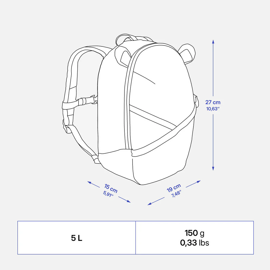 Mochila de montaña y trekking Niños 5L Quechua MH100 - Image 25