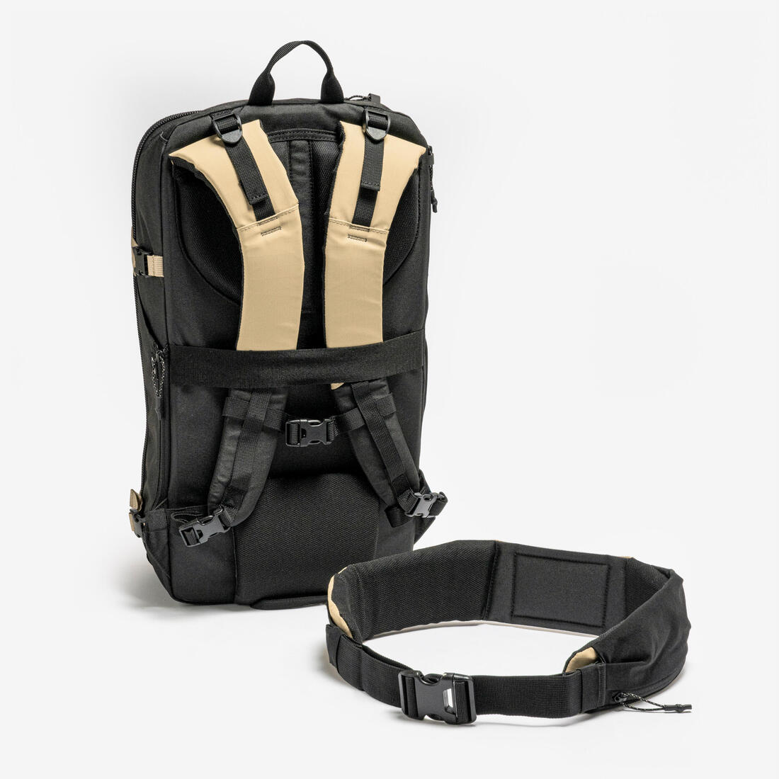 Mochila de montaña y viaje apertura tipo maleta 30L Travel 500 Organizer beige - Image 10
