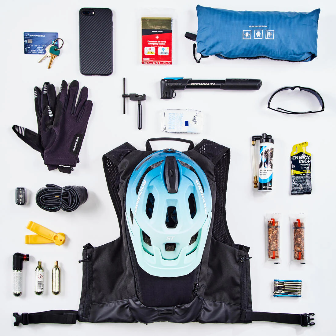 Mochila hidratación bicicleta MTB 7 l/2 l agua Rockrider Explore negra - Image 2