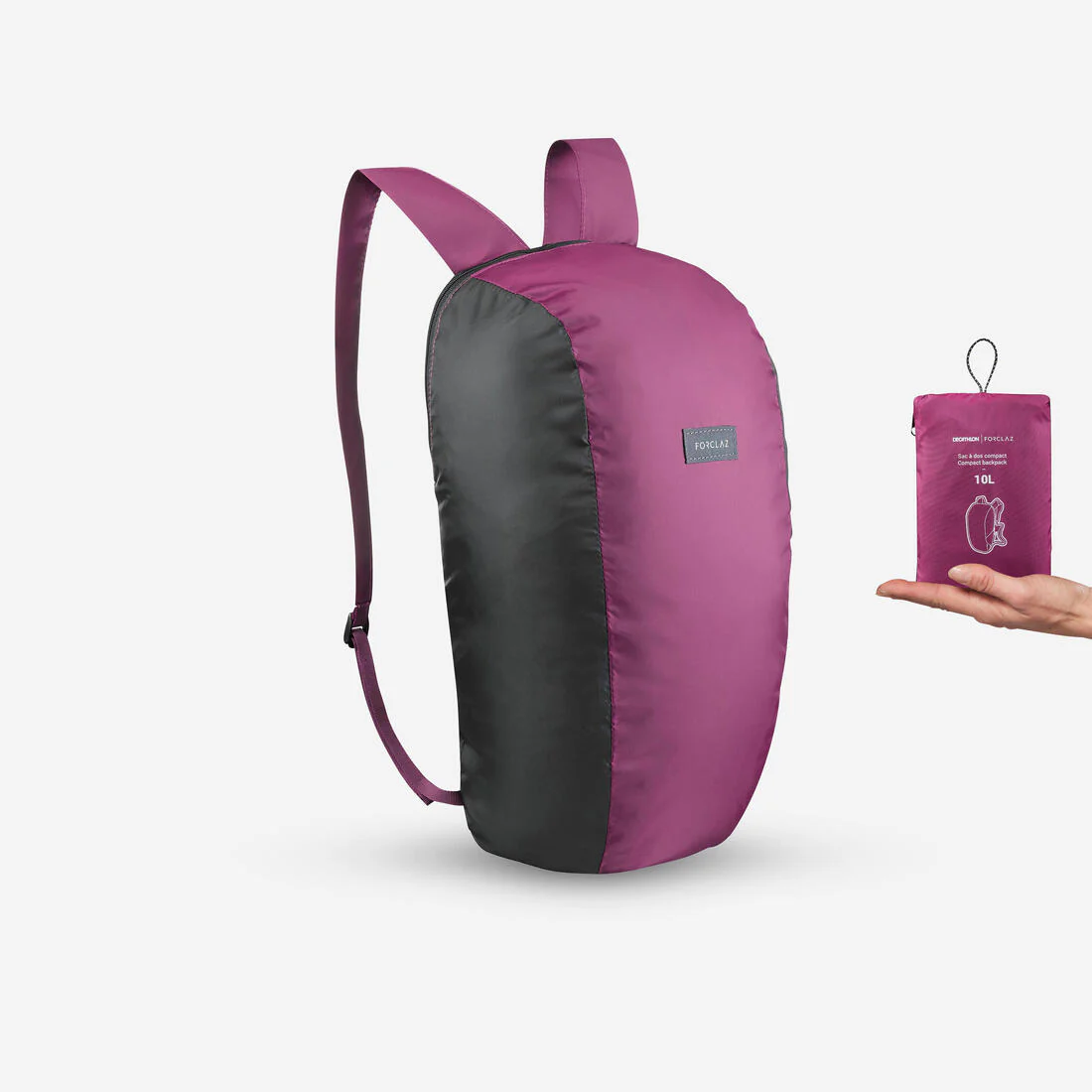 Mochila plegable de montaña y trekking viaje 10L Forclaz Compact - Image 4