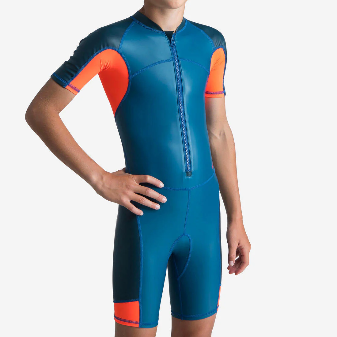 Neopreno Niños piscina corto Kloupi Nabaiji azul rojo