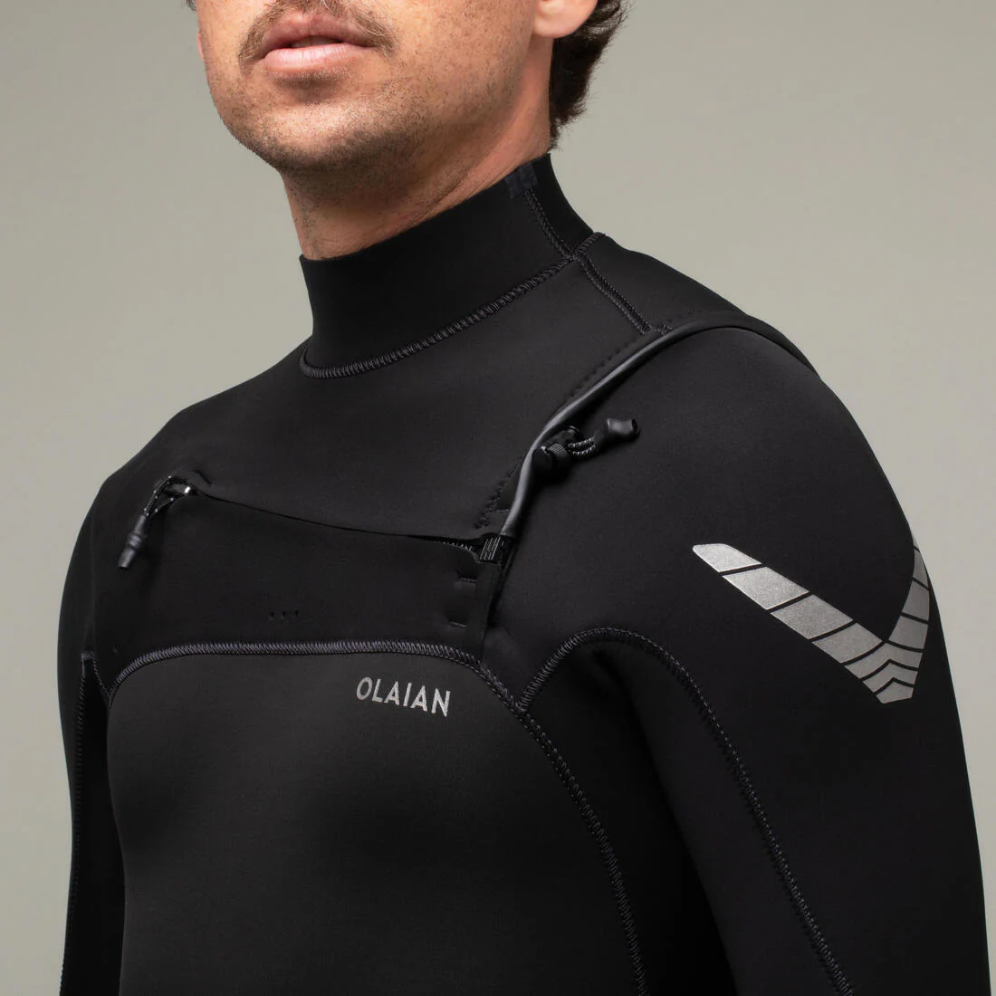 Neopreno surf Hombre agua fría 4/3mm Front Zip 900 negro - Image 4