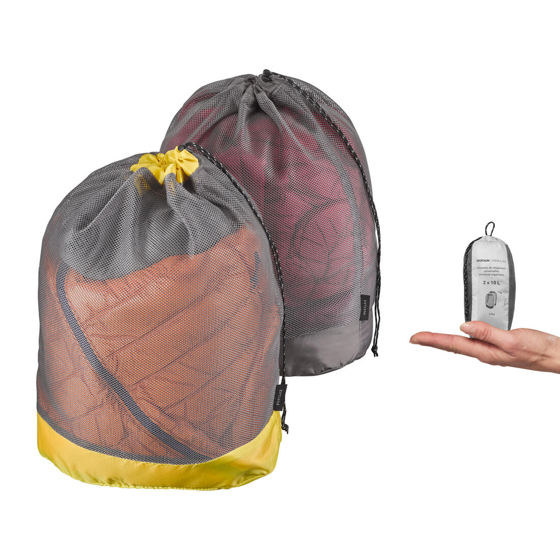 Organizadores de maleta ventilados 2x10L Forclaz - Image 2
