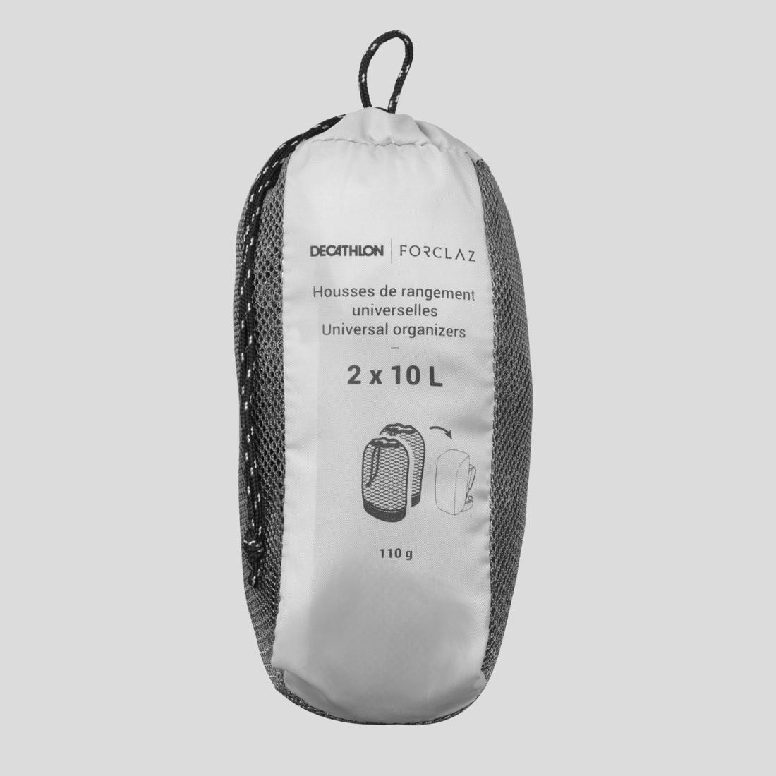 Organizadores de maleta ventilados 2x10L Forclaz - Image 4