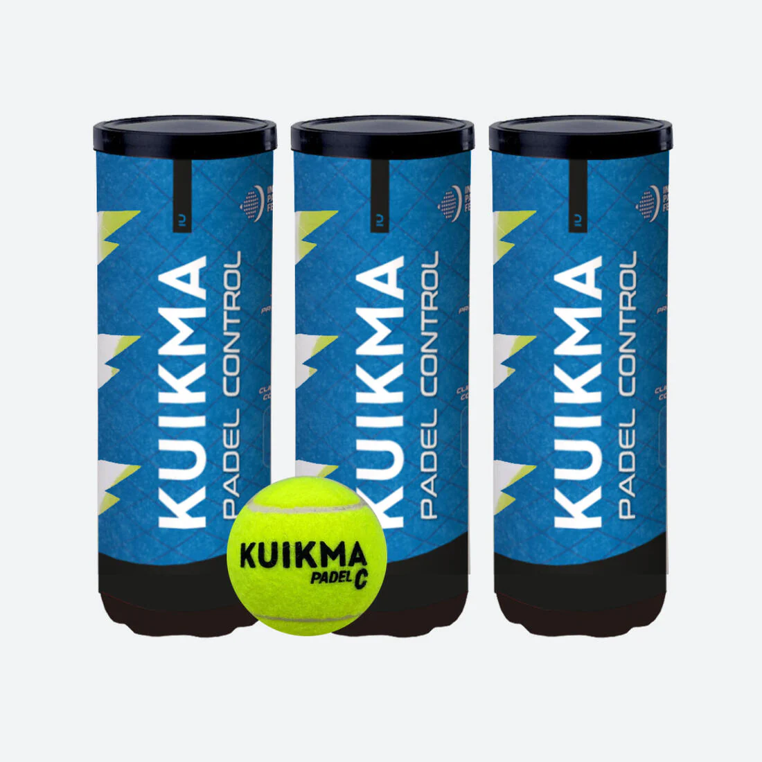 Pack de 3 pelotas de pádel presurizadas - Kuikma Control