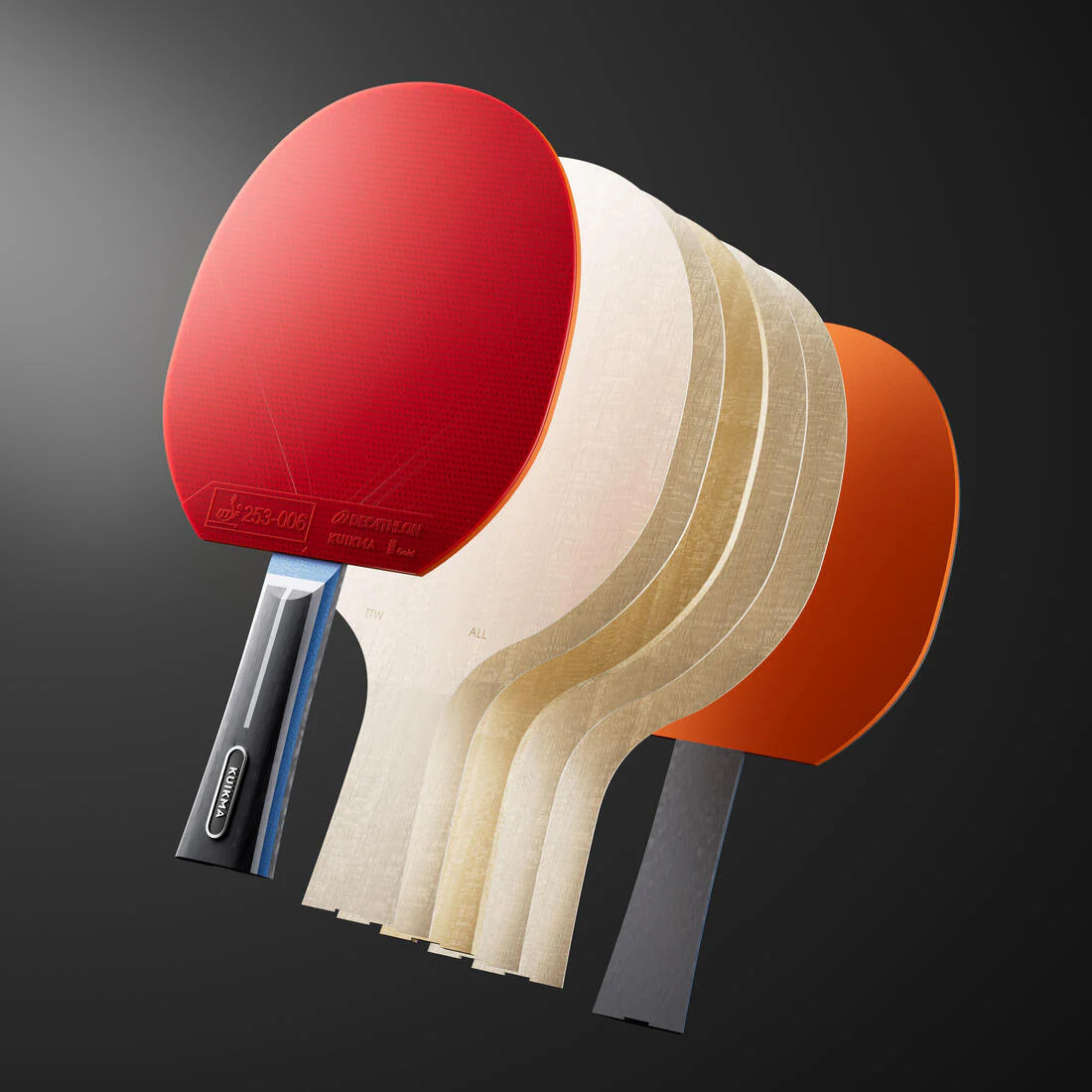 Pala de ping-pong TTR 900 polivalente 6* ITTF club - Image 4