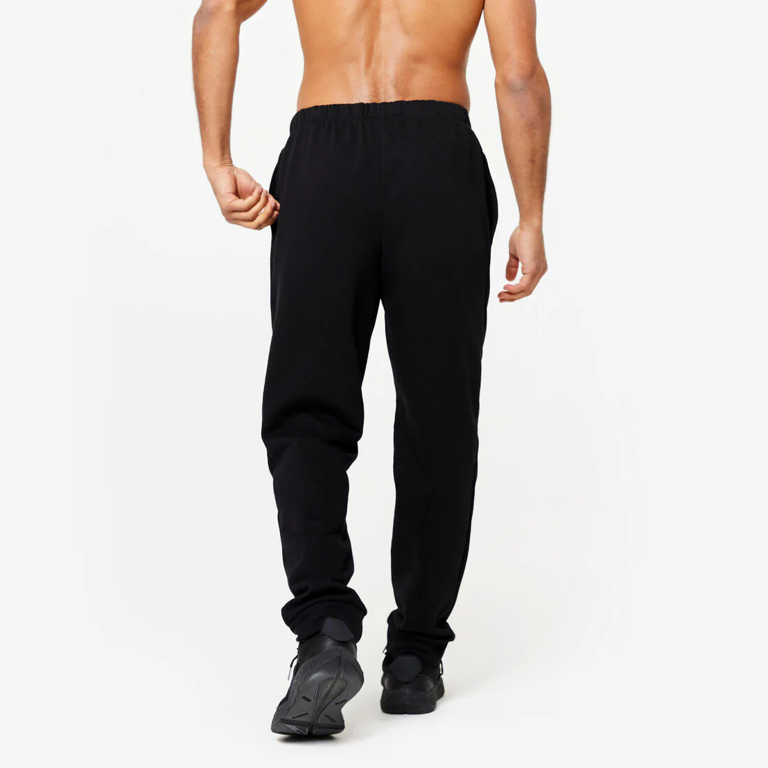 Pantalón chándal fitness regular Hombre Domyos 100 negro - Image 3