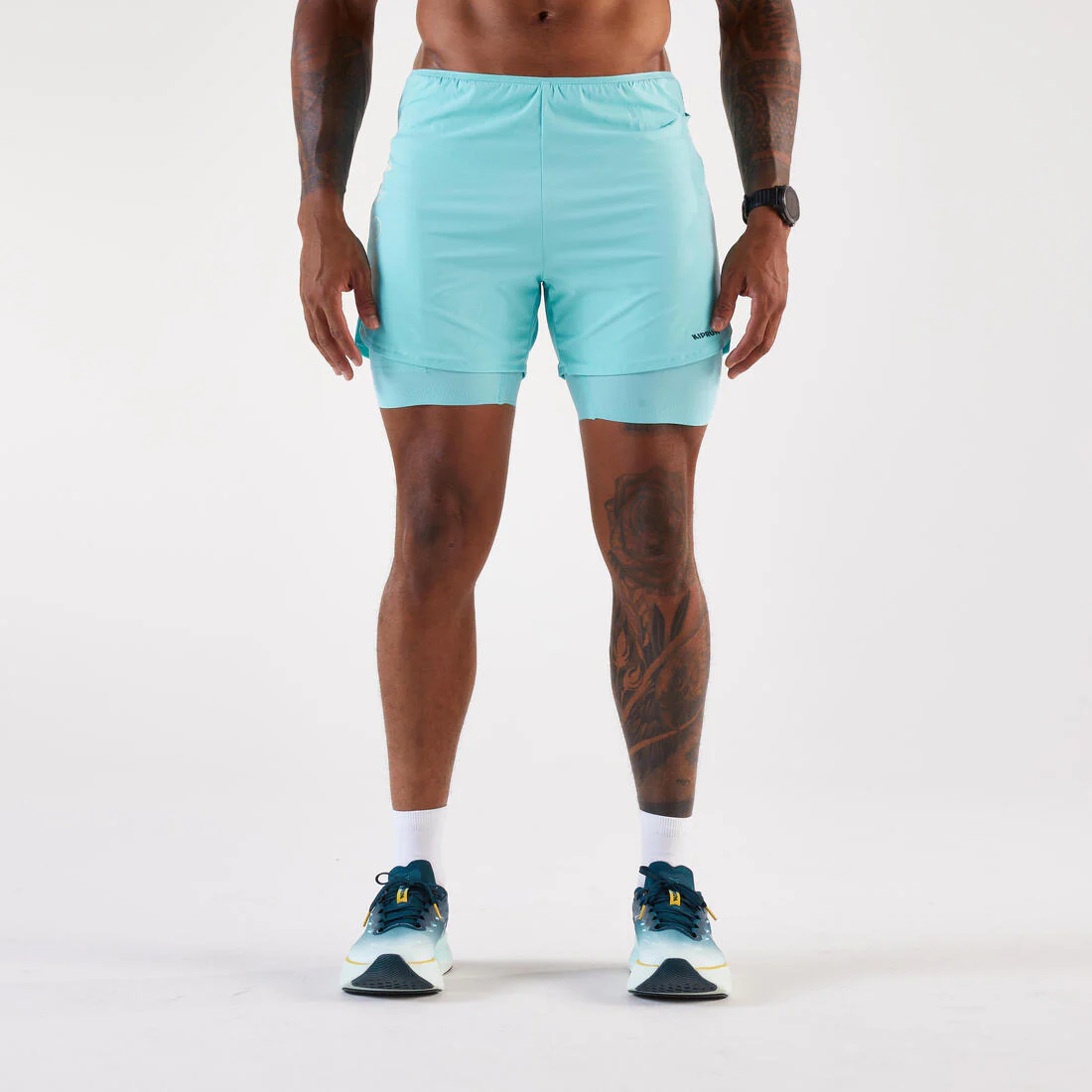 Pantalón corto 2 en 1 de running Hombre, Kiprun Run 500 Confort - Image 2