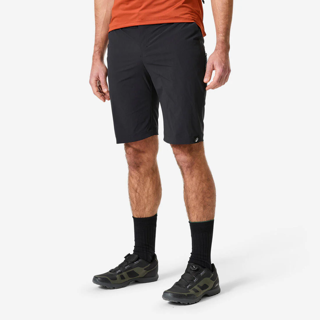 Pantalón Corto Cargo Ciclismo MTB 500 Hombre Negro