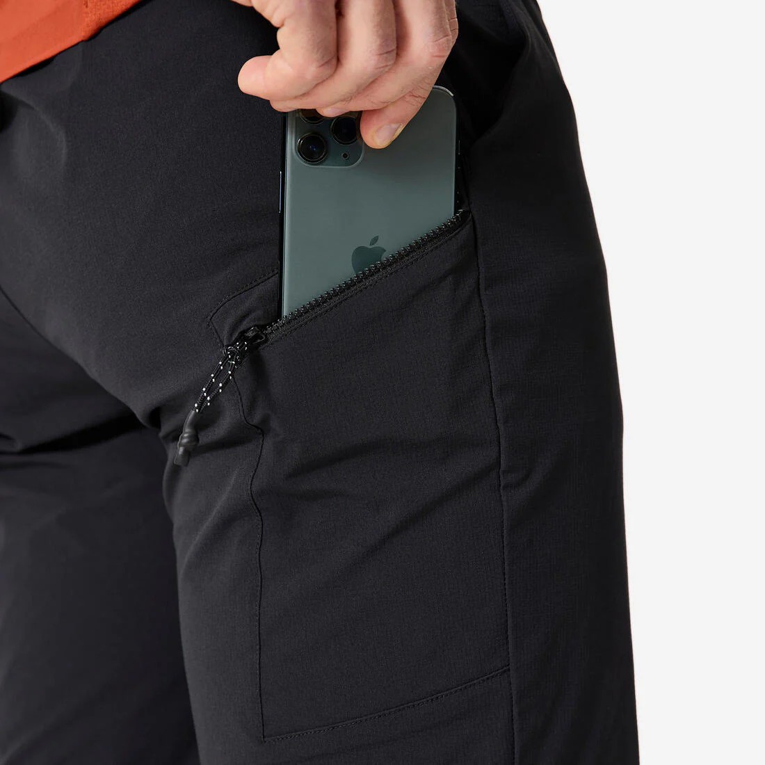 Pantalón Corto Cargo Ciclismo MTB 500 Hombre Negro - Image 4