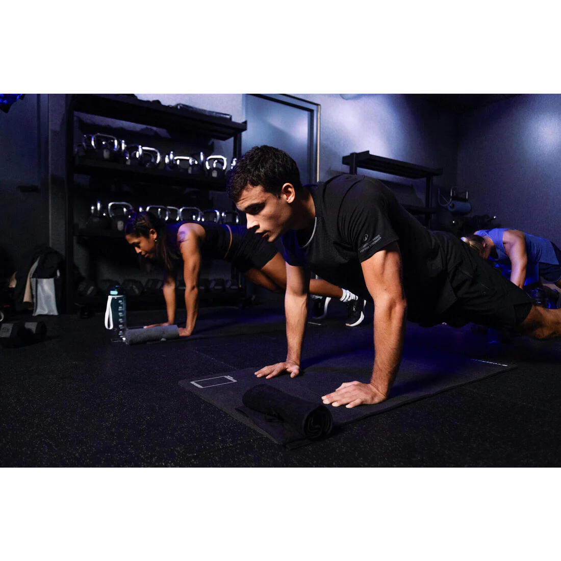 Pantalón Corto Cross Training Hombre Negro-Amarillo Celliant Transpirable Ligero - Image 10