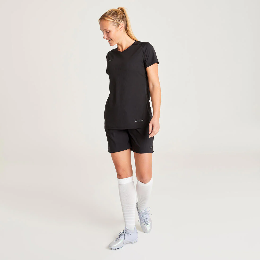 Pantalón Corto Fútbol Mujer Kipsta F500 Negro - Image 10