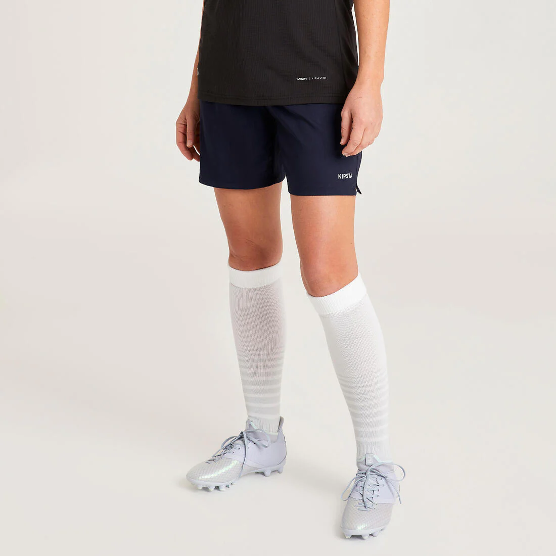 Pantalón Corto Fútbol Mujer Kipsta F500 Negro - Image 7