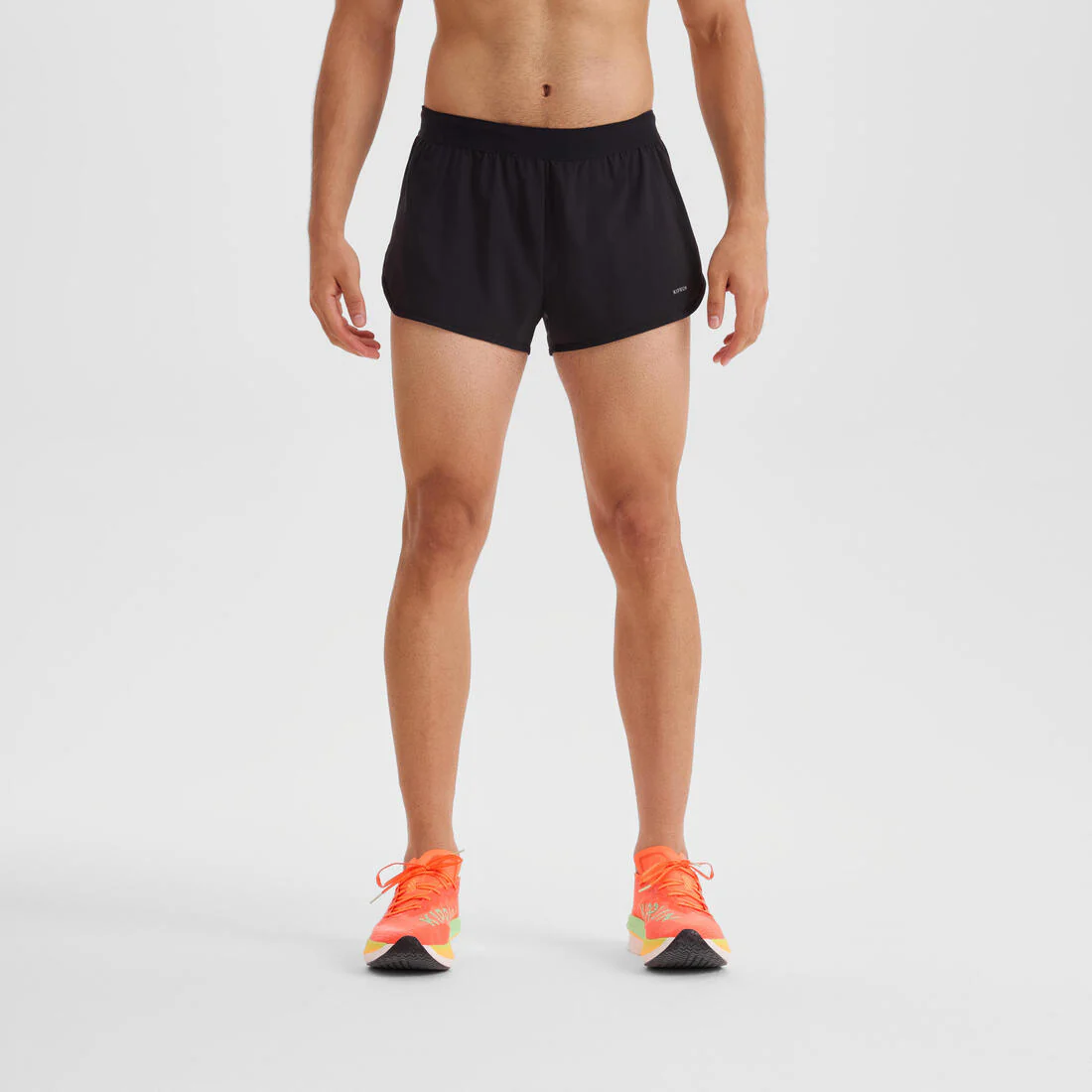 Pantalón corto running Hombre - KIPRUN Run 500 Confort Split Negro