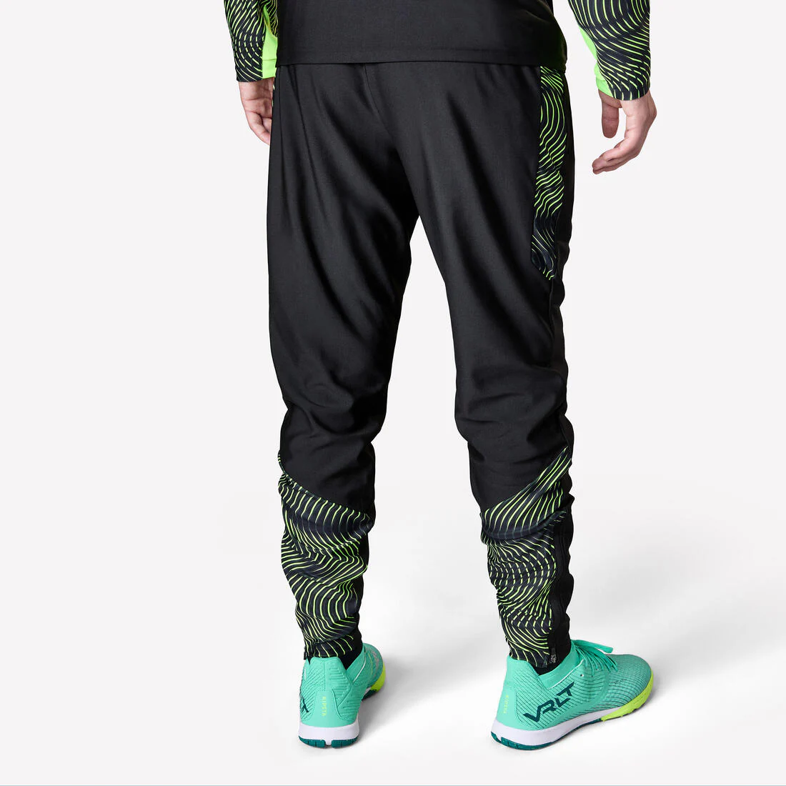 PANTALÓN DE ENTRENAMIENTO DE FÚTBOL ADULTO VIRALTO WAVE  NEGRO Y AMARILLO FLUO - Image 7
