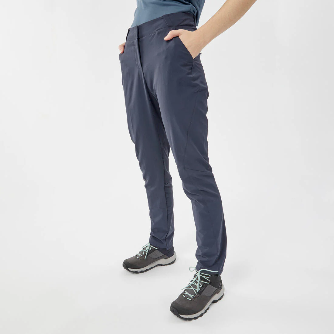 Pantalón de montaña y trekking Mujer Quechua MH100 azul - Image 2