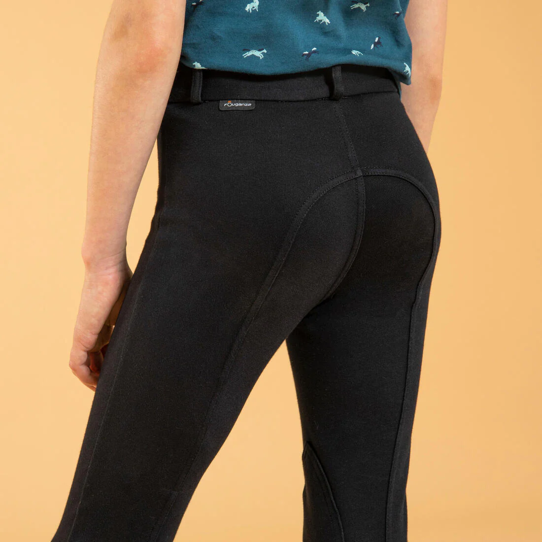 Pantalón Equitación 100 Niños Negro - Image 3