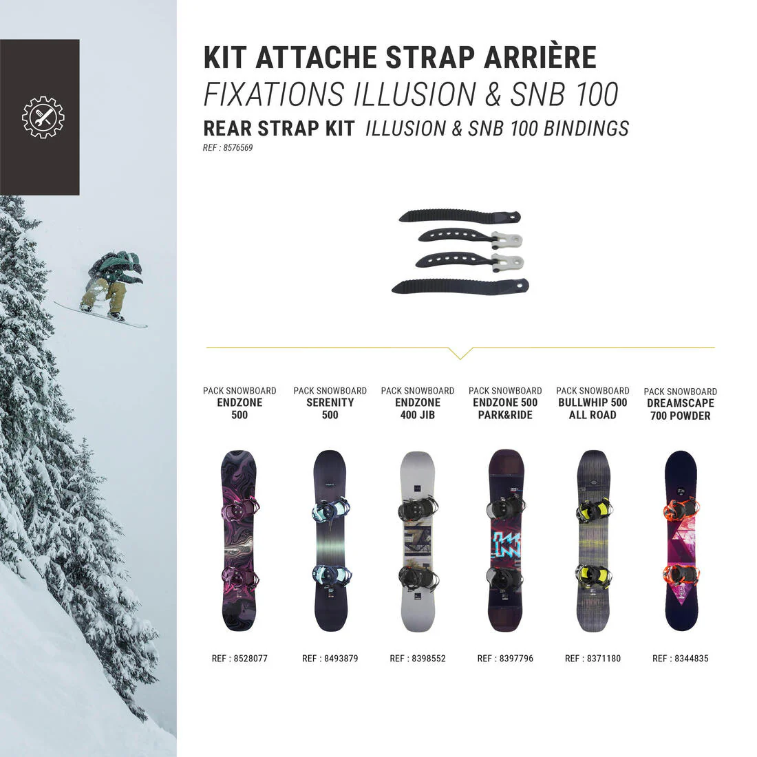 Par de straps de recambio zona superior fijaciones snowboard Dreamscape - Image 3
